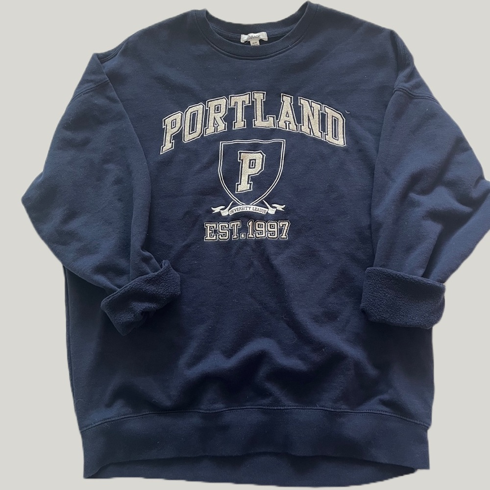 Garage Navy “Portland” Fleece Crewneck